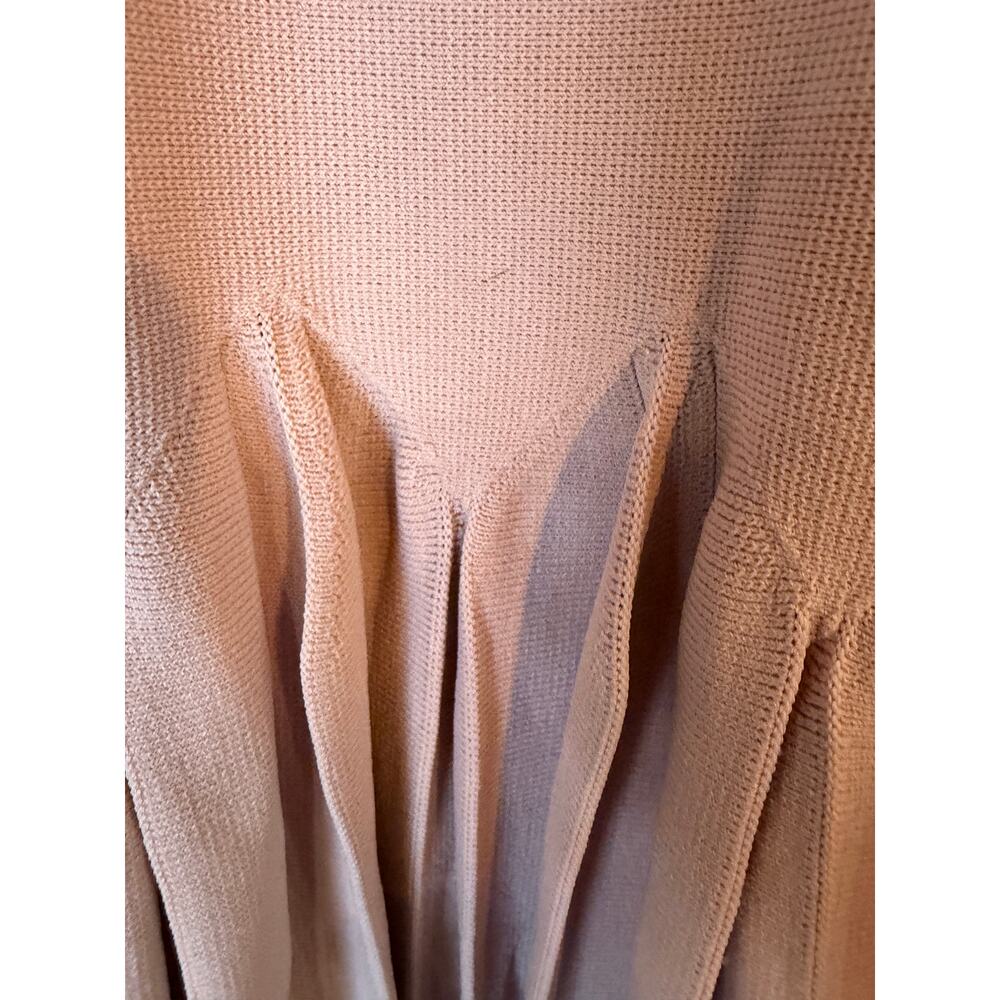 Ted Baker Womens Size US 6 Dusky Pink CANDDY Pleated Hem Bodycon Knit Mini Dress - Picture 9 of 12